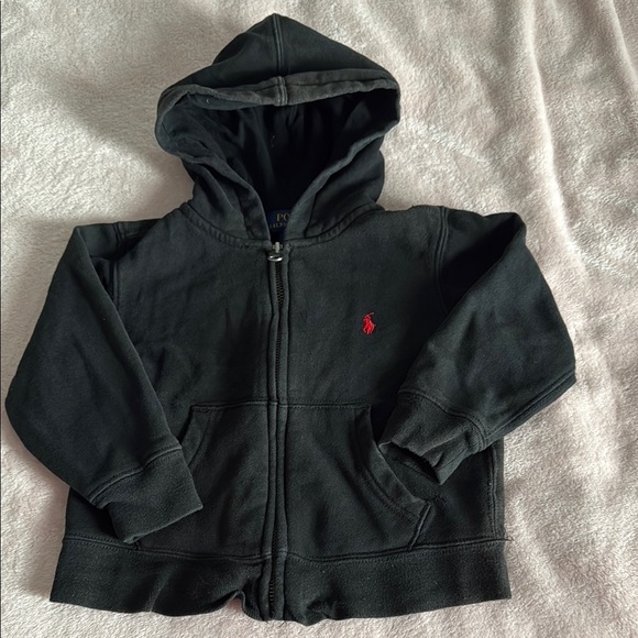 Polo by Ralph Lauren Black Zip-Up Hoodie Sweatshirt - Picture 1 of 2